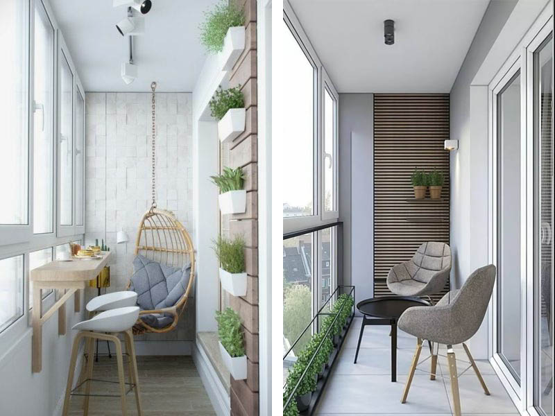 Идеи обустройства небольшого балкона